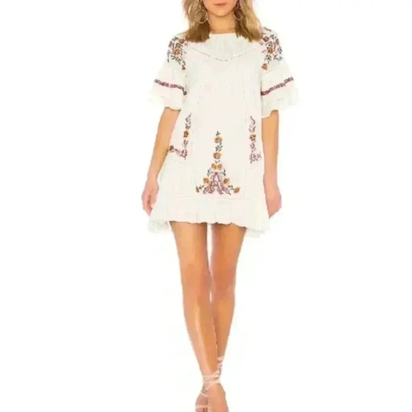 Free People White Floral Embroidered Dress Size S for Woman! - Picture 2 of 14